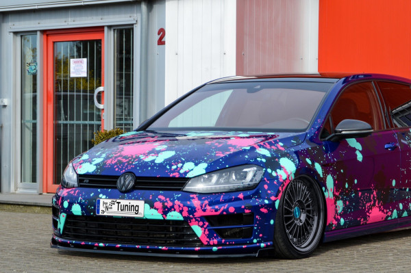 Cup Frontspoilerlippe mit Wing für VW Golf 7 R+ R-Line AU