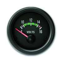 Zusatzinstrument Volt Ø52mm im Youngtimer Design, schwarz Zusatzinstrument Volt Ø52mm im Youngtimer Design, schwarz