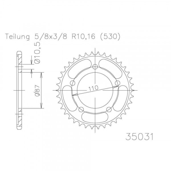 ESJOT Kettenrad, 44 Zähne