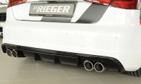 Rieger Heckeinsatz glanz schwarz für Audi A3 (8V) 5-tür. (Sportback 8VA) 07.12-08.16 (bis Facelift) Ausführung: Schwarz matt