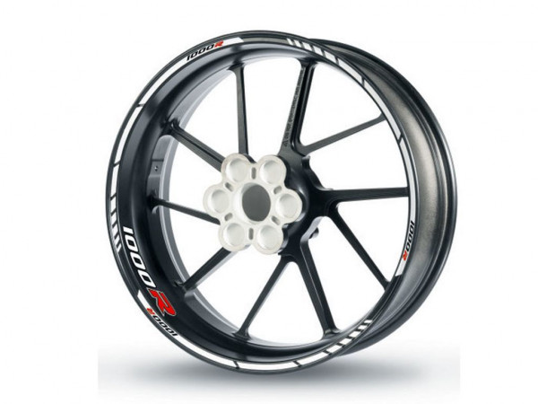 Felgenrandaufkleber passend für BMW S1000R | M1000R weiß