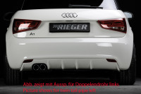 Rieger Heckeinsatz carbon look für Audi A1 (8X) 3-tür. 08.10-12.14 (bis Facelift) Ausführung: Schwarz matt