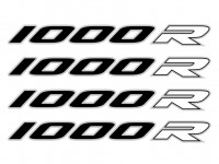 Felgenbettaufkleber passend für BMW S 1000 R schwarz-weiß Felgenbettaufkleber passend für BMW S 1000 R schwarz-weiß