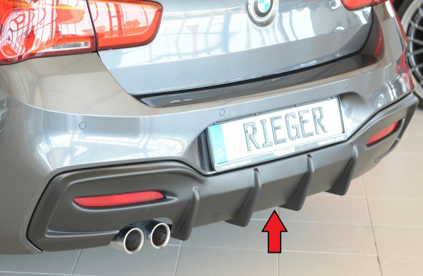 Rieger Heckeinsatz (Typ: 35066) matt schwarz für BMW 1er F21 (1K2) Lim. / 2-tür. 05.2015- (ab Facel