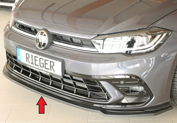 Rieger Spoilerschwert matt schwarz für VW Polo (AW) R-Line 5-tür. 06.21- (ab Facelift)