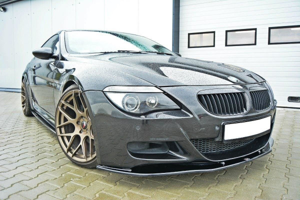 Front Ansatz V.2 Für BMW M6 E63 Schwarz Hochglanz