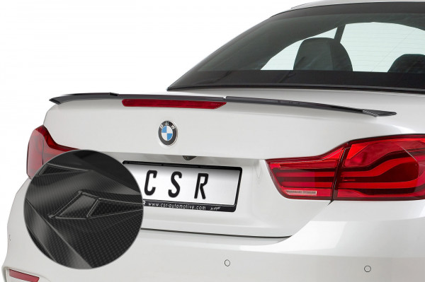 Heckflügel mit ABE für BMW 4er F33 / M4 F83 Cabrio HF673 Schwarz Strukturiert