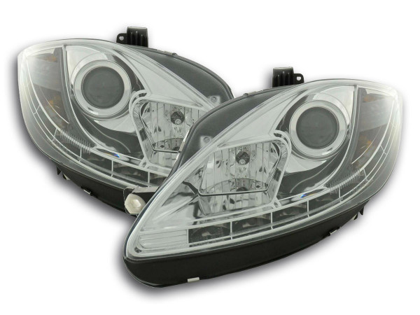 Scheinwerfer Set Daylight LED TFL-Optik Seat Leon 1P 09- chrom