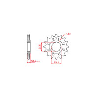 Ritzel 14 Zähne Teilung 525 passend für Benelli Ritzel 14 Zähne Teilung 525 passend für Benelli