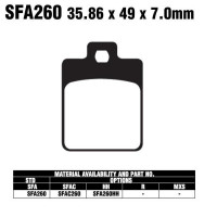 EBC SFA260 Bremsbeläge passend für Scooter EBC SFA260 Bremsbeläge passend für Scooter