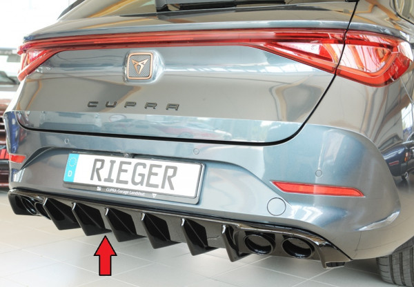 Rieger Heckeinsatz (für Fzg. ohne AHK) glanz schwarz für Seat Leon (KL) 5-tür. (ST/Sportstourer) 09.