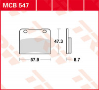 TRW Scheibenbremsbeläge MCB547 passend für Suzuki RG 250 Gamma GJ21B 86-88 TRW Scheibenbremsbeläge MCB547 passend für Suzuki RG 250 Gamma GJ21B 86-88