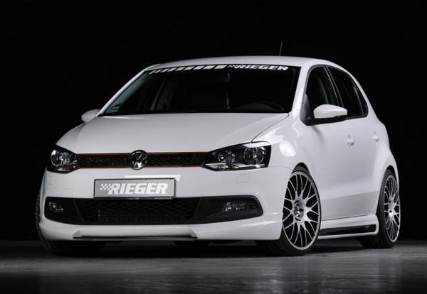 Rieger Seitenschweller links carbon look für VW Polo 6 (6R) 5-tür. 02.14- (ab Facelift)