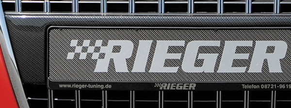 Rieger Kennzeichenauflage aus ABS/Carbon-Look carbon look für Audi A3 (8P) 3-tür. -06.08