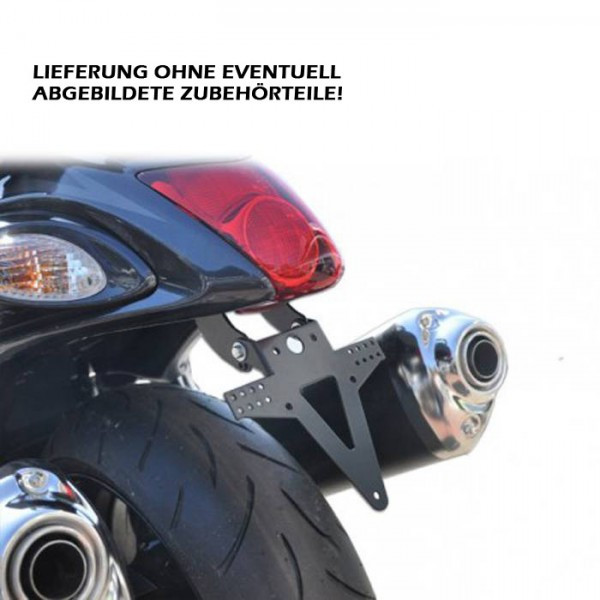 Kennzeichenhalter passend für Suzuki GSX 1300R 08-18 verstellbar schwarz inkl. Reflektorhalter