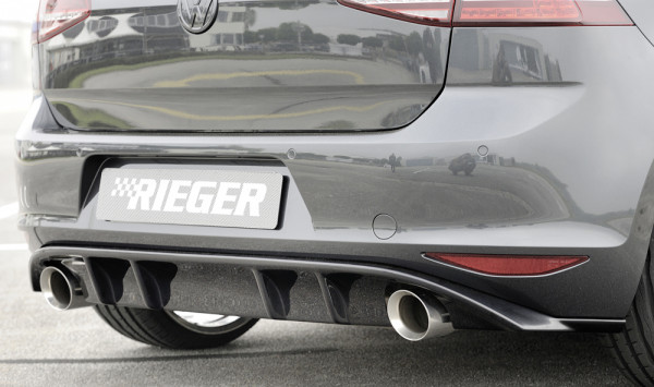 Rieger Heckeinsatz glanz schwarz für VW Golf 7 5-tür. 10.12-12.16 (bis Facelift)