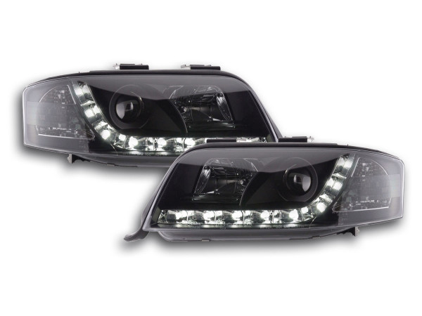 Scheinwerfer Set Daylight LED Tagfahrlicht Audi A6 4B 01-03 schwarz