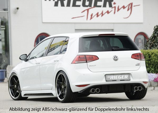 Rieger Heckeinsatz matt schwarz für VW Golf 7 5-tür. 10.12-