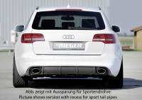 Rieger Heckeinsatz carbon look für Audi A6 (4F) Lim. 10.08-08.11 (ab Facelift) Ausführung: Schwarz matt