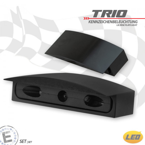 LED-KZB "TRIO" | CNC-Gehäuse | Alu | schwarz B48,5 x H13 x T22 mm | Lochabstand: 32 mm | E-gepr