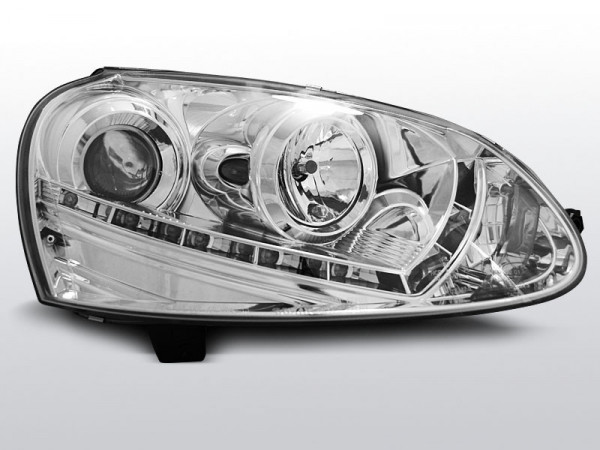 Xenon Scheinwerfer Tageslicht chrom passend für VW Golf 5 03-08
