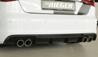 Rieger Heckeinsatz (Typ: 56805) matt schwarz für Audi A3 S3 (8V) 5-tür. (Sportback 8VA) 05.13-08.16 Ausführung: Schwarz matt
