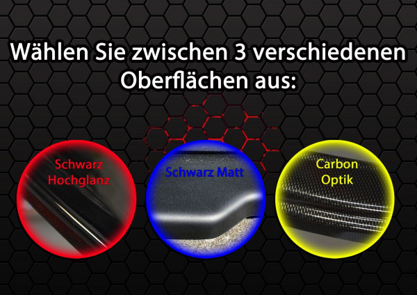 Seitenschwellersatz aus ABS mit seitlichem Wing hinten Audi A6 C8 Typ F2