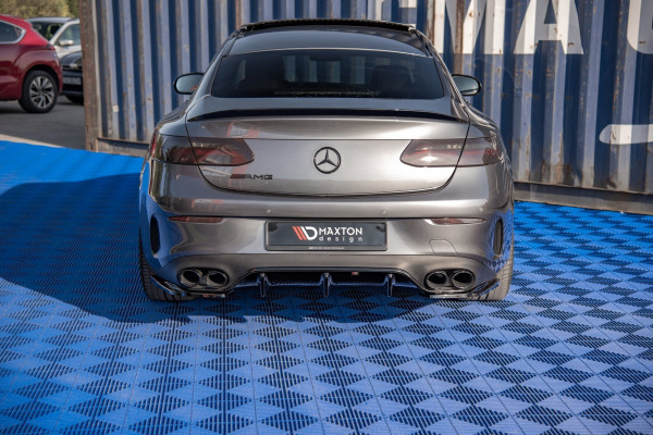 Diffusor Heck Ansatz Für Mercedes-AMG E53 Coupe C238 / Cabriolet A238 Schwarz Hochglanz