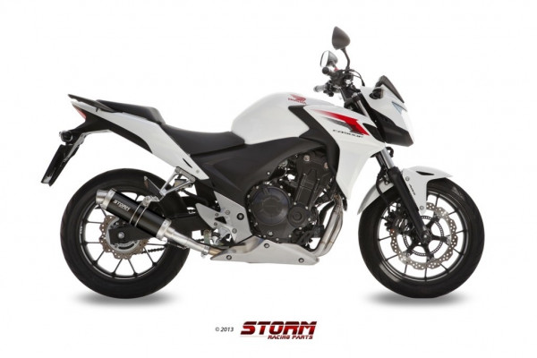 Storm by MIVV GP Endschalldämpfer Schwarz passend für Honda CB 500 F/X, CBR 500 R