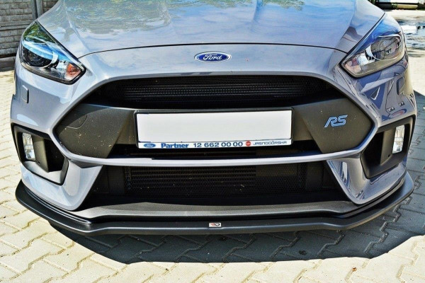 Front Ansatz V.4 Für Ford Focus RS Mk3 Schwarz Hochglanz