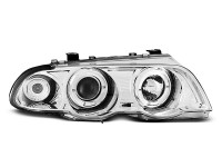 Scheinwerfer Angel Eyes chrom passend für BMW E46 05.98–08.01 Scheinwerfer Angel Eyes chrom passend für BMW E46 05.98–08.01