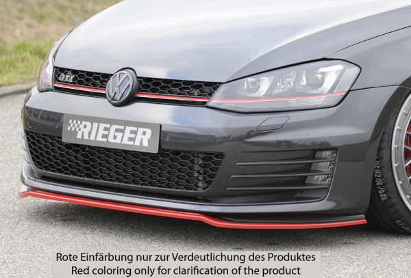 Rieger Spoilerschwert nur für GTI / GTD matt schwarz für VW Golf 7 GTI 3-tür. 04.13-12.16 (bis Facel