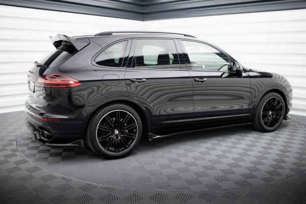 Seitenschweller Ansatz Für Porsche Cayenne Mk2 Facelift Schwarz Hochglanz