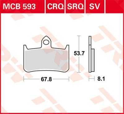 Scheibenbremsbeläge MCB593SV