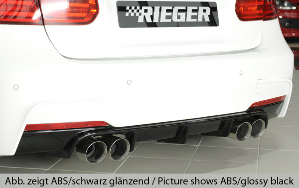 Rieger Heckeinsatz carbon look für BMW 3er F30 (3L) Lim. 02.12-06.15 (bis Facelift)