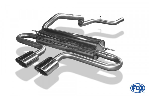 FOX Endschalldämpfer passend für Ford Focus III ST Turnier Diesel - 2x115x85 Typ 32 mittig
