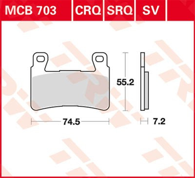 Scheibenbremsbeläge MCB703