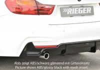 Rieger Heckeinsatz matt schwarz für BMW 4er F36 (3C) Gran Coupé (5-tür.) 05.14-06.15 (bis Facelift) Ausführung: Schwarz matt