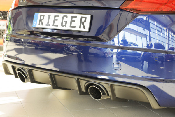 Rieger Heckeinsatz matt schwarz für Audi TT (8J-FV/8S) Coupé 07.14-08.18 (bis Facelift)