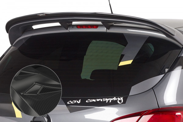 Heckflügel mit ABE für Opel Corsa E OPC HF662 Schwarz Strukturiert