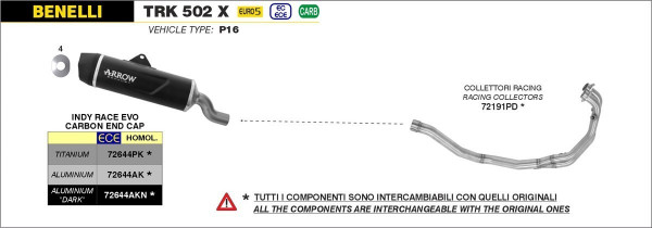 ARROW Indy Race Evo Titan BENELLI TRK 502 X 21-23
