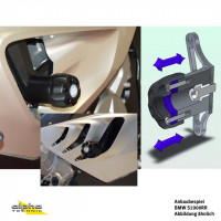 Gilles Sturzpads passend für BMW S1000RR 2015-2018 schwarz Gilles Sturzpads passend für BMW S1000RR 2015-2018 schwarz