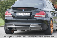 Rieger Heckeinsatz glanz schwarz für BMW 1er E82, E88 (182 / 1C) Coupé 10.07- Ausführung: Schwarz matt