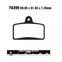 EBC Bremsbeläge FA399 passend für Aprilia, Derbi, Peugeot EBC Bremsbeläge FA399 passend für Aprilia, Derbi, Peugeot
