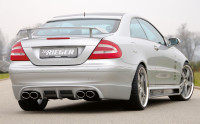 Rieger Heckscheibenblende matt schwarz für Mercedes CLK (W209) Coupé 07.04- (ab Facelift / ab Modell Ausführung: Schwarz matt