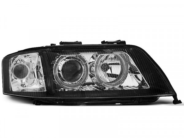 Scheinwerfer Angel Eyes schwarz passend für Audi A6 05.97-06.01
