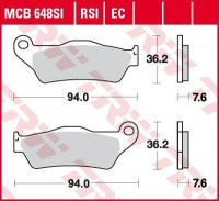 Scheibenbremsbeläge MCB648RSI passend für Yamaha, BMW, Aprilia, Benelli, Husaberg, Moto Morini Scheibenbremsbeläge MCB648RSI passend für Yamaha, BMW, Aprilia, Benelli, Husaberg, Moto Morini