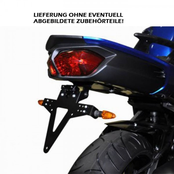 Kennzeichenhalter passend für Yamaha FZ1 / Fazer 06-15 und FZ8 / Fazer 10-16, verstellbar, mit Refle
