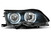 Scheinwerfer Angel Eyes CCFL schwarz passend für BMW E46 09.01–03.05 Scheinwerfer Angel Eyes CCFL schwarz passend für BMW E46 09.01–03.05