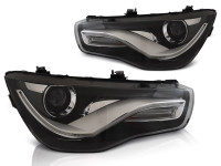 Scheinwerfer True DRL Black passend für Audi A1 04.10-12.14 Scheinwerfer True DRL Black passend für Audi A1 04.10-12.14